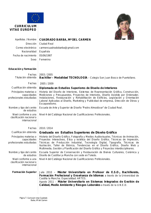 Modelo De Curriculum Vitae Europeo Word Modelo De Cur - vrogue.co